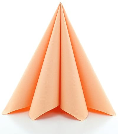 Sovie HORECA Servietten in Aprikot aus Linclass Airlaid, stoffähnliche Einwegservietten ideal für Hochzeit & Partys, 40 x 40 cm, 50 stück