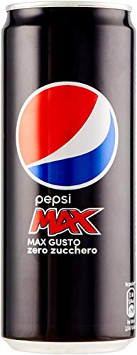 Pepsi Cola Max Gusto Zero Zucchero - 24 latas de bebidas carbonatadas, 330 ml, sin alcohol, sin azúcar, bebida suave