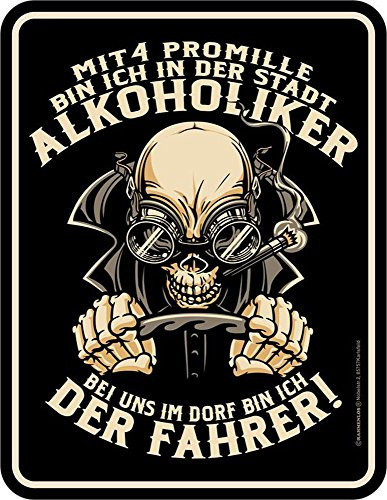 Fahrer - Fun-Schilder - Promille