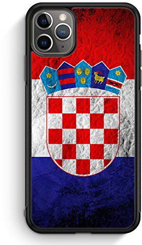 Kroatien Splash Flagge Hrvatska Croatia - Silikon Hülle für iPhone 11 Pro - Motiv Design Kroatisch - Cover Handyhülle Schutzhülle Case Schale