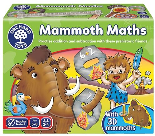 Orchard Toys Mammoth Maths Game, Educational Addition and Subtraction Game, Magic Viewer Reveals The Answer, Educational, Fun and Interactive, Age 5-8