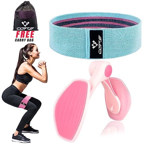 Oberschenkeltrainer 28-38lb Beckenboden Trainer Damen für Frau Beinpresse, Multifunktionaler Arm und Beintrainer Trimmer, Gesäßtrainer po Trainer mit Resistance Bands Fitnessband Booty Sport (Pink)