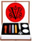 Buchstaben-Wachs-Siegel-Stempel-Set, ANBOSE Alphabet Wachs-Siegel-Stempel-Kit einschließlich 1Pcs Holzgriff Kupfer-Siegel, 3Pcs Wachs-Siegel-Sticks, 1Pcs Schmelzlöffel und 2Pcs weiße Kerzen（V)