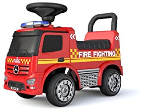 TURBO CHALLENGE - Mercedes Antos Feuerwehr - Lauflernhilfe - 119204 - Freilauf - Rot - Max. 25 kg - Kunststoff - Batterien Nicht enthalten - Kinderspielzeug - Geschenk - Ab 12 Monaten