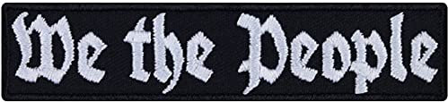 We the people Patch United states of America WIR DAS VOLK Aufnäher We are the people USA Aufbügler | Bügelbilder zum annähen/aufbügeln für alle Stoffe | 90x20mm