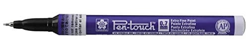 SAKURA Pen-Touch Rotulador Azul UV Extrafino - Escribe sobre múltiples superficies - Ancho de trazo 0,7 mm - Tinta pigmentada con disolventes - Ideal para uso industrial - Permanente y removible