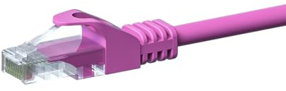 Danicom CAT 5e Netzwerkkabel U/UTP - 20 m - Rosa - CCA | POE, Ethernet, LAN, Patchkabel, Datenkabel, RJ45 - für Serverschränke, Switches, Router, Modems!