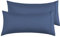 Kissenbezug 50x90 cm 2er Set - Kopfkissenbezug Mikrofaser Premium Superweicher - Kissenhülle 50x90 cm - Dunkelblau
