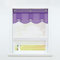 SCHOAL Raffrollo ohne Bohren Raffgardinen mit U-Haken Küche Gardinen mit Ösen Transparent Voile Ovale Figur Muster Violett BxH 80x140 1 Stück