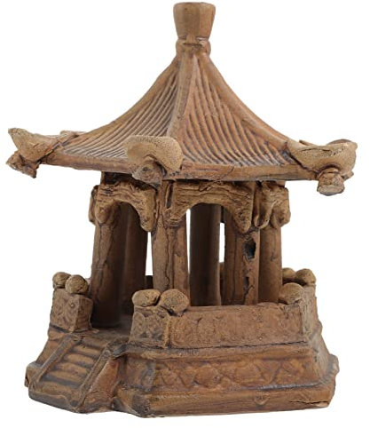 Pavillon Aus Keramik Aquarium Mini- Feengarten Liefert Zucht Zen-gartenpagodenfigur Dekorationen Für Aquarien Aquariumdekoration Aquarienberg Absorbierender Stein Tateyama