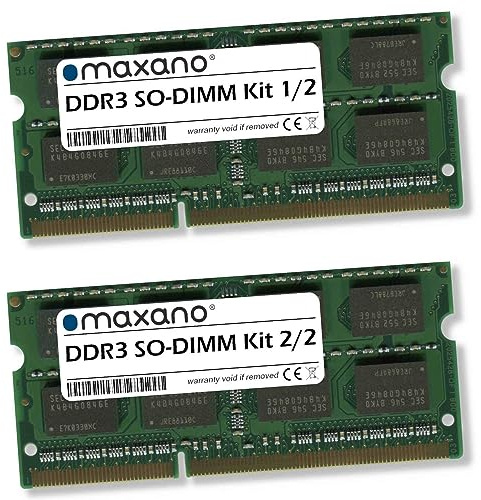 Maxano 16GB Kit 2X 8GB RAM kompatibel mit Acer Aspire E1-530, E1-530G (PC3-12800 SO-DIMM Arbeitsspeicher)