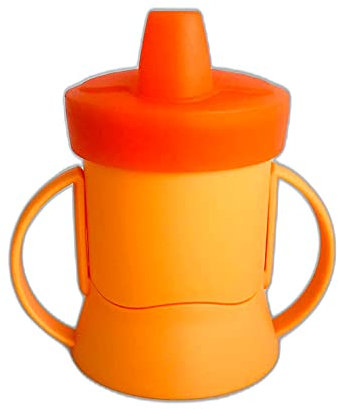 Tupperware TupperCare Tasse d'apprentissage, 200 ml, orange, avec couvercle, pour bébé et enfant