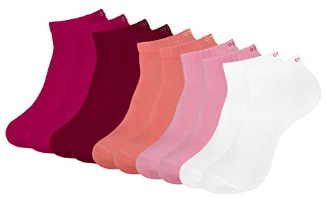 ONE STRANGE ROCK Herren Damen Sneaker Socken 5, 10, 15, 20, 30 Paar, Farbe:Pink/Rosa/Weiß - 5er Pack, Größe:39-42