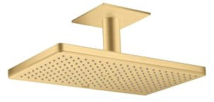 hansgrohe AXOR ShowerSolutions Kopfbrause 460/300 1jet, Deckenanschluss, 35277250, Farbe: Brushed Gold Optic