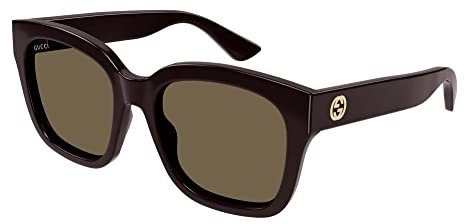GUCCI Womens GG1338S Sunglasses, Burgundy-Burgundy-Brown, 54