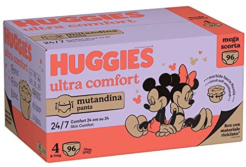 Pañales Huggies Ultra Comfort Braga Megapack Tamaño 4^ 96 Piezas