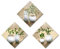 Piy Painting 3 Pièces Impression sur Toile, Plantes Vertes dans Un Vase, Tableau sur Toile - Déco Muraux Modernes 30x30cm Tableau Décoration pour Salon Chambre, Encadré
