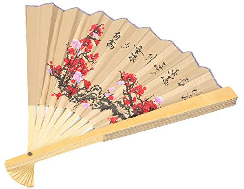 OUNONA Wall Mounted Fan Decoration Wall Background Decor Folding Fan Oriental Fan Wall Hanging Chinese Hand Fan Vintage Decor for Home Japanese Decor Japanese-style Wooden Pendant