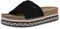 VAN HILL Damen Pantoletten Plateau Ethno Look Trendy Schuhe 214475 Schwarz Korkoptik 39