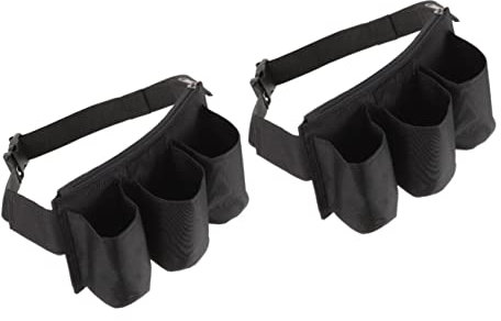 Holibanna 2pcs Tool Bag Electrician Tool Holder Hairdresser Scissor Bag Case Hot Tools Detailing Bag Pockets Hanging Pouch Work Tools Spray Bottle Organizer Canvas Belt 4s Bracket
