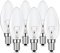 E14 Kerze Lampe Dimmbar, C35 Klar Glas Birne, 2700K Warmweiß, 600 Lumen, Kerzeform, AC 230V, E14 Kerzenlampen, für Kristall Licht, Kronleuchter, Wandlampe, Leuchter, Schreibtischlampe, 6 Stück
