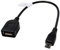 Mobile-Laden OTG adapter cable compatible with Sony Camcorder FDR-AX33, Micro USB to USB, ca. 15cm, for direct transfer of photos, videos and other content on an USB flash drive without PC