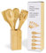 Küchenhelfer set- 6 Teiliges -Holzlöffel- Holzkochlöffel Set -Kochbesteck Set- Holz löffel von natürlichen Bambus-Kochutensilien Holzspatel, bequemer Griff, Holzküchenutensilien