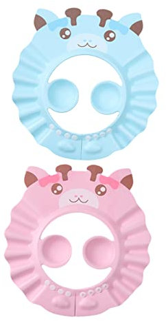 RORPOIR 2pcs Eva Lightweight Boys and Girls Shower Cap Boy Girl Bucket Hat Adjustable Straps