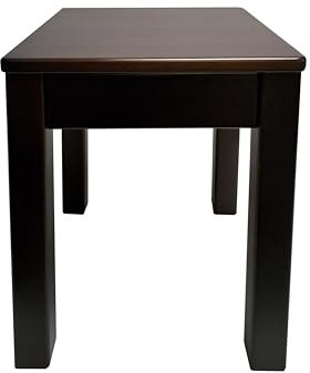 Krok Wood Hocker Tomas aus Massivholz, Farbe Dunkle Walnuss 35x35x45 cm (Buche, 1x ohne Eingriff)