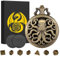 Mini DND Würfel Set, Steampunk Bronze Hohles Oktopus Taschenuhrgehäuse, 7-teiliges Polyedrisches Metall, D&D Würfel Set, DND Geschenke mit Geschenkbox, Rollenspiel Brettspiel Zubehör Würfel