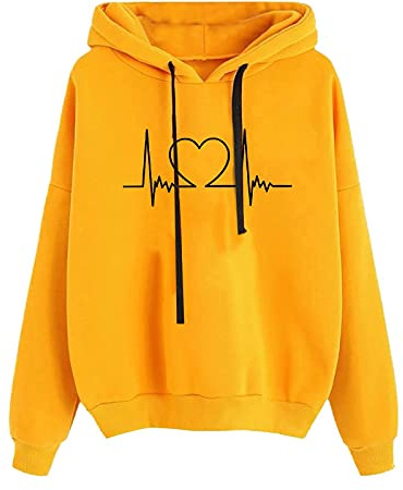 KOG Hoodie für Damen Mode Sweatshirt mit Kapuze Einfarbige Kapuzenpullover Elegant Bekleidung Frau Oberteile Elegante Oberteil Freizeit Teenager Mädchen Vintage Locker Casual Pullover