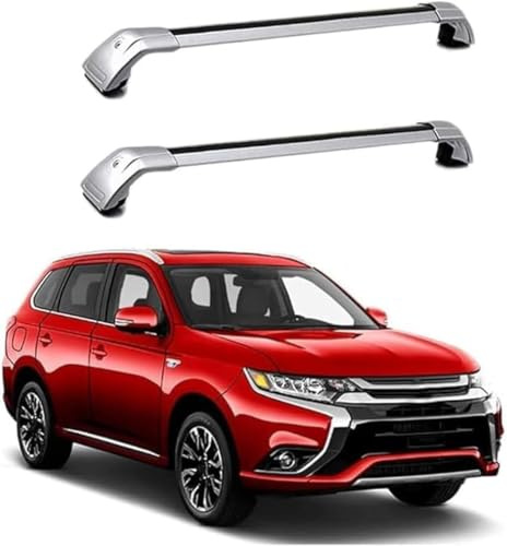 zjxwnb Dachgepäckträger Dachträger für Mitsubishi Outlander PHEV 2013-2016 2017 2018 2019 2020, Aluminium Dachträger Querstangen Gepäckträger Camping Autozubehör,A