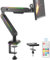 RGB Single Monitor Stand Arm,Dynamics Touch Function,Fits 17-32 Screens,Support up to 19.84 lbs,Adjustable Desk Mount,Gas Spring Clamp Monitor Arm,Quick Installation and Disassembly