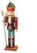 Entgoinggo Figurines casse-noisettes en bois peintes - 30 cm - Objets de collection - Figurines traditionnelles en bois pour fête de Noël - Décoration festive (C)