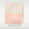 Duschvorhang 200x240 cm Beige Rosa Streifen Duschvorhang Einfach Design modernes Textil Anti-schimmel Wasserdicht Waschbar Badvorhang für Badezimmer Badewannen Toilette mit 12 Haken