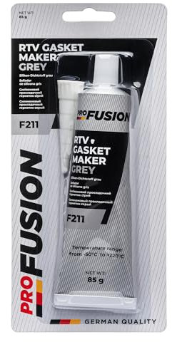 ProFusion Silicona de Juntas Motor - Sellador de Silicona para Automoción Industria - Alta Temperatura hasta 220° С - RTV F211 Silicone Gasket Maker - Color Gris - Tubo 85g (12)