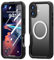 COTDINFOR Custodia per Apple iPhone 12 Mini IP68 Impermeabile Cover Antiurto Subacquea Protezione Case Resistente Indistruttibile Custodia con protezion Waterproof Rigida 360 Completa Cover Nero FSK