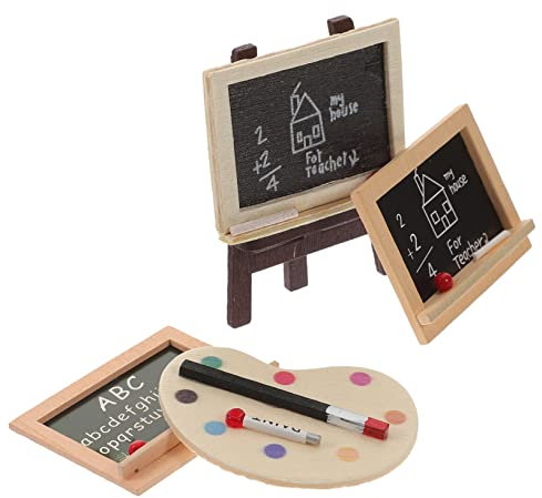 STOBOK 1 Satz Kleines Tafelmodell Kindertisch Dekoration Puppenaugen Staffelei Zierleisten Holz Entzückende Puppentafel Mini-zeichenbrett Kinderzubehör Verschleißfeste Puppentafel Hölzern