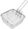 Cabilock 1Pieza Cesta Freidora Inoxidable Plegable Cesta Multiusos para Freír Comida para Patatas Fritas y Cocción Diseño Ergonómico con Drenaje Rápido