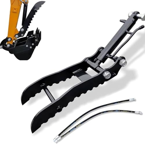 GBHJJ Miniescavatori, Pinza Idraulica per Pollice,Attacco Pinza Idraulica per Pollice,Pinza Ausiliaria Benna Escavatore Multifunzionale,per Raccogliere Tronchi,Singleholethumbclip