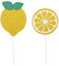 Ciieeo 24 Stück Lemon Cupcake Topper Set Doppelseitige Glitzer Dekorationen für Geburtstagsfeiern und Muster Party Accessoires