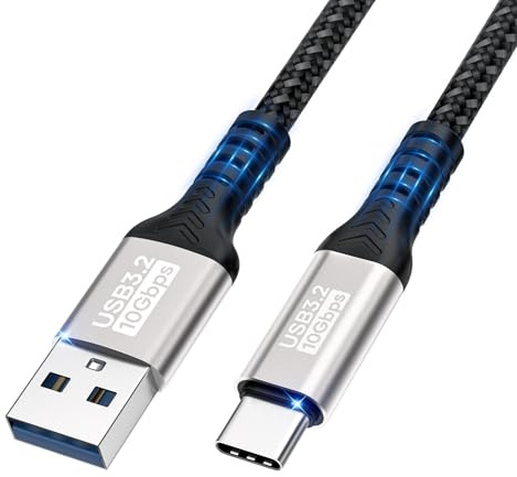 USB A To USB C Cable 1.5m, 10Gbps Data Transfer, 3A Fast Charging Cable For iphone 17/16/15/Pro Max, Samsung Galaxy S24 S23 S22 S21, A55 A54 A35 A16/ipad Pro/External Ssd/USB To Type C Device