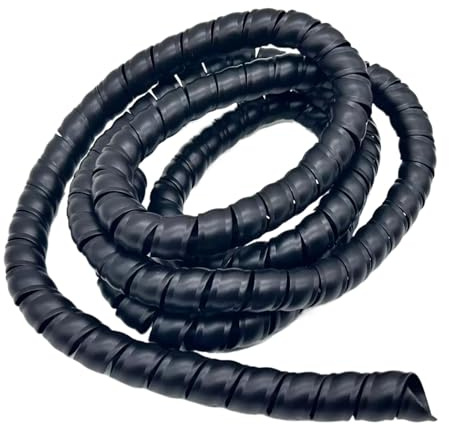 Thalawirefix 2 Meter Spiralschutzhülse for Ölleitungen, Innendurchmesser 30 mm bis 45 mm, Hydraulikschlauch-Organizer, Klimaanlagenrohre Anti-Unordnung(Schwarz,ID 30mm)
