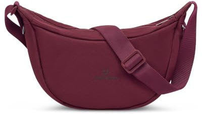 Johnny Urban Crossbody Bag Damen & Herren Rot - Ally Small - Moon Bag Design - Kleine Umhängetasche im Halbmond Stil - Halbrunde Tasche mit verstellbarem Gurt - Wasserabweisend