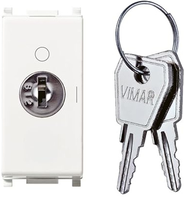 Vimar 14087.CU.SL Plana Pulsante 2P NO 16 A 250 V~, a chiave unificata 000, dimensioni 2.23 x 4.9 x 4.14 cm, colore Silver