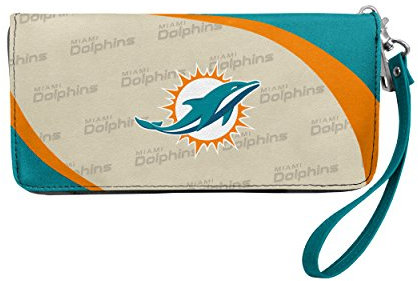 Littlearth NFL Miami Dolphins Curve Zip Organizer Wallet