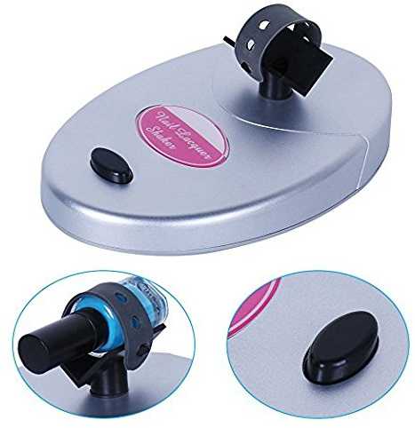 Cris Nails® Agitador de Esmaltes en Gel Semipermanentes Profesional Perfectamente sacude el esmalte de uñas pintura polaca para no burbujas (Modo 1 Gris)