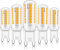 YUIIP G9 LED Lampen, 3000K Warmweiß (Neutral Warm), Leuchtmittel Flimmerfrei Ersatz für Halogenlampen Sockel Birne AC 220-240V (3W Dimmbar, 5er Pack)