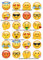 24 x Emoji-Motiv, lustige Gesichter, Feier, essbares Papier, Cupcake-Topper, Kuchendekoration, Geburtstag
