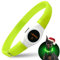 LaRoo LED Hundehalsband USB Wiederaufladbarer Night Safety Hundehalsband Leuchtend Halsband für Klein Mittleren Großen und Langhaarigen Hund -3 Modus (Grün, (65CM*2.5CM))
